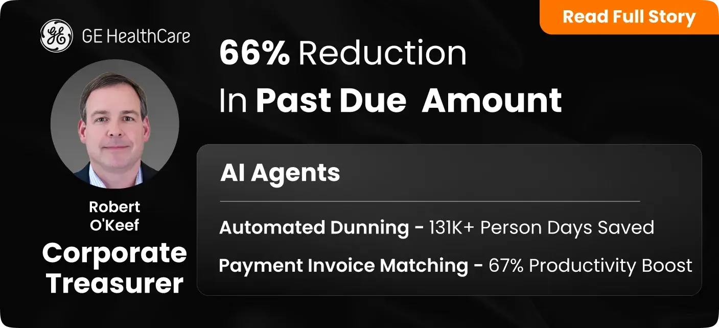 GE Health Care, a medical technology, pharmaceutical diagnostics, and digital solutions provider, a Large Enterprise Others company, using HighRadius Order to Cash - CLS , CAA product achieved a 66% reduction in past dues.