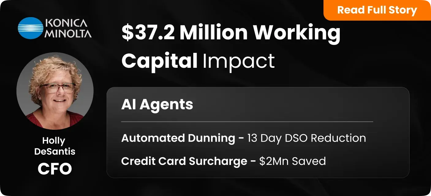 Konica Minolta Business Solutions, U.S.A., Inc., a provider of advanced document management technologies and IT services, an Enterprise Technology company, using HighRadius Order to Cash product achieved a $37.2 Million Working Capital Impact.