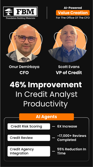 Onur Demirkaya, CFO, FBM achieved 6X more Credit Reviews and 46% improved credit analyst Productivity HighRadius AI Agents Value Creation