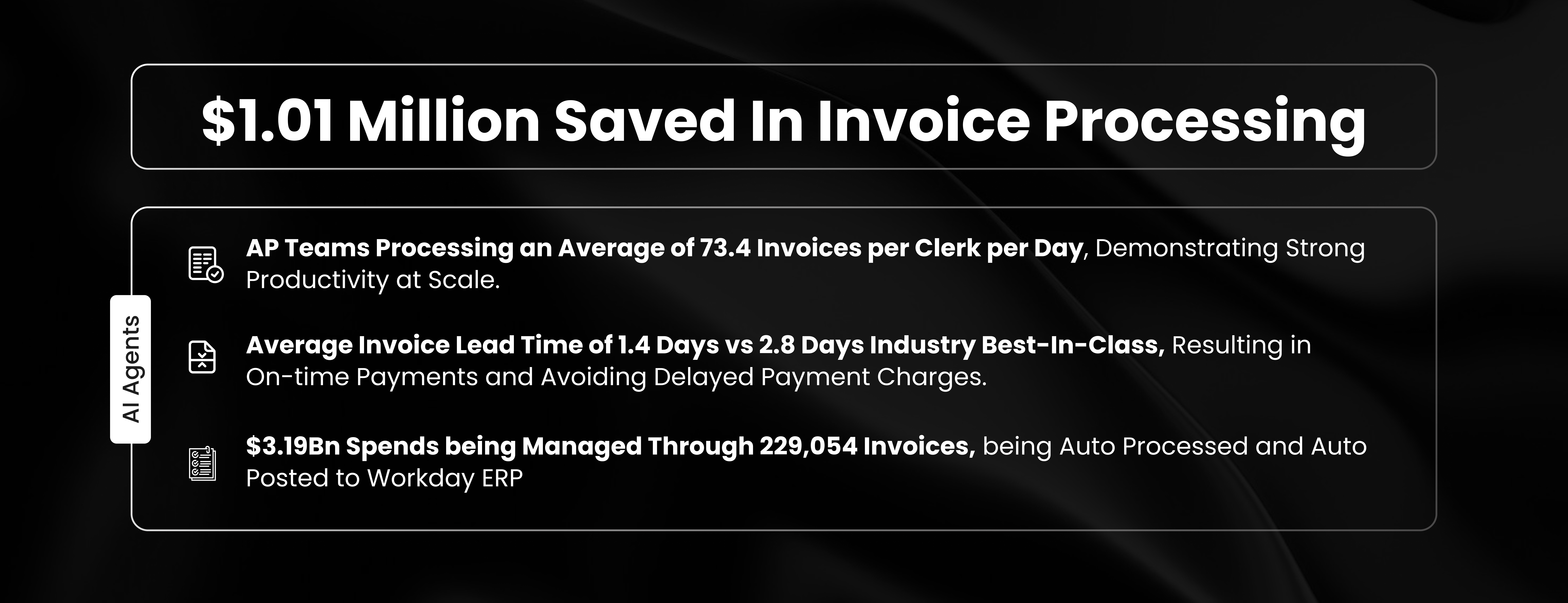  Geisinger achieves $1.01Mn savings in Invoice Processing with HighRadius AI agents auto-processing 229K+ invoices with a 60.4% Straight Through Processing.