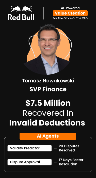 Tomasz Nowakowski of Red Bull recovered $7.5M in invalid deductions across 20,000+ customers with HighRadius support Value Creation