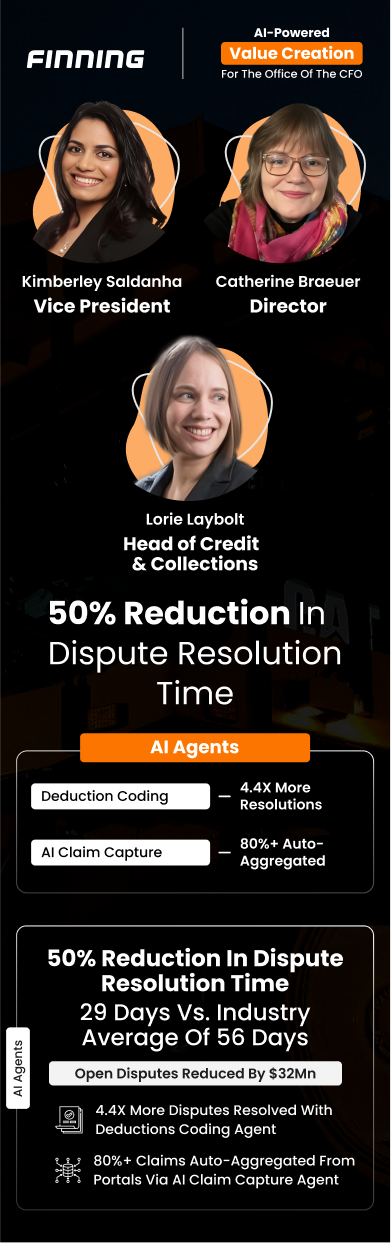 Kimberley Saldanha, Catherine Braeuer & Lorie Laybolt helped Finning achieve a 50% reduction in dispute resolution time Value Creation