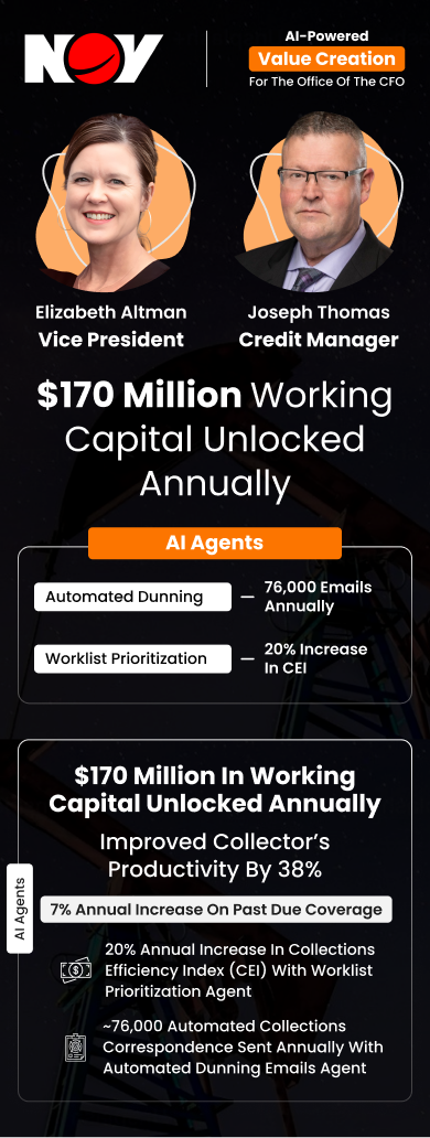 Elizabeth Altman & Joseph Thomas of NOV unlocked $170M in working capital annually through strategic finance transformation. Value Creation